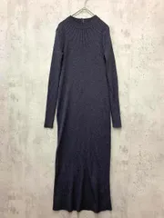 anuke アンヌーク 62420317 リブニット ワンピース size36/チャコール ■■◎レディース