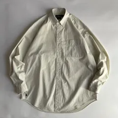 90s/Ralph Lauren/ラルフローレン/長袖シャツ/BLAKE/ブレイク/BD/ボタンダウン/ブロード生地/裾ポニー刺繍/ワンポイントロゴ/無地/ソリッド/ノームコア/オフホワイト/jmaple