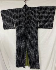 木綿・手紡ぎ手織・山陰絣単衣着物・藍染 - メルカリ