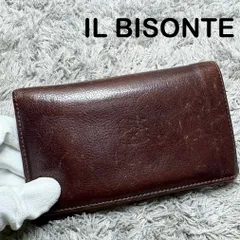 IL BISONTE イルビゾンテ 二つ折り財布 本革 レザー ブラウン