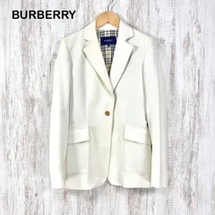 BURBERRY LONDON バーバリーロンドン ノバチェック シングルボタン １B テーラードジャケット ホワイト レディース