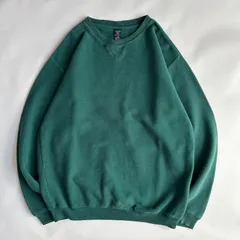 90s/LANDS'END/ランズエンド/スウェット/USA製/アメリカ製/鹿の子生地/前Vガゼット/無地/ソリッド/ノームコア/グリーン/緑/jmaple
