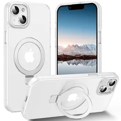 【新品】 iPhone 14 Plus 用 ケース magsafe対応 ワイヤレス充電 耐衝撃 米軍MIL規格 耐久性 マット感 半透明 滑り止め 指紋防止 カメラレンズ保護 スタンド機能【縦横両対応・角度調整】いphone14plus 用ケース 6.7イ 1