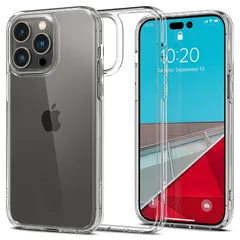 【新品】 Spigen 【創業18年の技術力】iPhone 14 Pro ケース クリア ストラップホール 黄変防止 耐衝撃 透明 TPU バンパーケース 2重構造 米軍MIL規格取得 すり傷防止 ワイヤレス充電対応 ウルトラ・ハイブリッド ACS0496 1