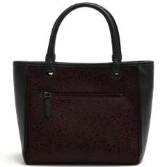 印傳屋 印伝／INDEN-YA バッグ トートバッグ 鞄 ハンドバッグ レディース 女性 女性用 レザー 革 本革 レッド ブラウン 赤 茶  No.6317 17手提 漆塗り フォーマルバッグ 冠婚葬祭