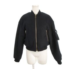 ザラ ZARA MA-1 ジャケット ブルゾン 中綿 XS 黒 ブラック 長袖 /AH21 ■GY99