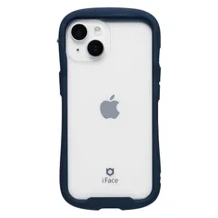 【新品】 iFace Reflection iPhone 15/14/13 ケース クリア 強化ガラス (ネイビー)【アイフェイス iphone15 iphone14 iphone13 ケース カバー スマホケース 透明 黄変防止 耐衝撃 ストラップホール 1