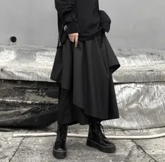袴パンツ ユニセックス モード系 ブラック 韓国