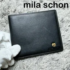 mila schon ミラショーン 二つ折り財布 レザー ブラックのサムネイル