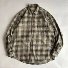 90s/Eddie Bauer/エディーバウアー/長袖シャツ/フランネル生地/レギュラーカラー/オンブレチェック/格子柄/jmaple