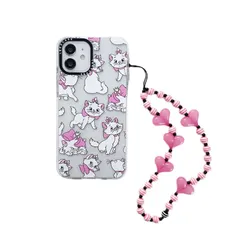 【新品】 マリーちゃん スマホケース ストラップ付き iPhone15/iPhone14/ iPhone13/ iPhone12/iPhone11シリーズ に適用 アイフォンカバー アップルケース iphone14proケース 保護カバー 質感 耐衝撃 落