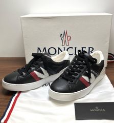 MONCLER ホワイトレザースニーカー モナコ MONACO M TG35 - メルカリ