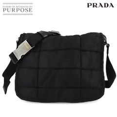 未使用 展示品 プラダ PRADA キルティング ショルダー バッグ ナイロン ブラック Shoulder Bag 90314425