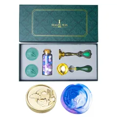 シーリングワックス スタンプセット シーリングスタンプ 封蝋 スタンプ プレゼント 招待状 結婚式 記念日 誕生日 祝い 手紙 印章 封書 ギフトボックス (セット12(活発な猫))