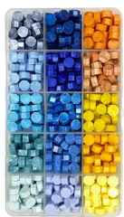 SREGIT シーリングワックス シーリングスタンプ セット 【カラー豊富】 ワックス ビーズ (ミックスA, 15色セット)