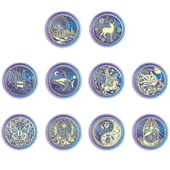 MAEXUS シーリングスタンプ シーリングスタンプ ヘッド （10本セット） シーリングスタンプ セット 封蝋シール DIY レトロデザイン 洋式印鑑 手紙や封筒のデコレーション メッセージカードや手帳の記念日装飾