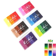 LUYING スタンプ台 6個セット カラーが豊富 高発色 インク 印鑑 ハンドハンドメイド DIY 布 木材 にも使用可 お祝い フィンガーペイント メッセージカード 年賀状フィンガーペイント ハンコ クリスマス お祝い にも使用可 ハンコ クリスマス イン