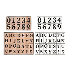 AirAkl 38 個の英語+数字 アルファベットスタンプセットアルファベットゴムスタンプヴィンテージ木製ゴム A-Z レターナンバースタンプ工芸品手紙 DIY カードスクラップブッキング用