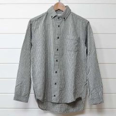 jujudhau ズーズーダウ ギンガムチェックシャツ 長袖 白黒 Mサイズ