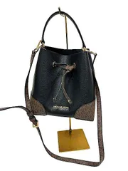 【中古】MICHAEL KORS　マイケル・コース　35H3GM9M6L　ハンドバッグ　PVCレザー　ブラック×ブラウン＿s-0911-r23＿s23＿セルモアから出品＿s-0912-r23
