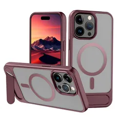 【新品】 iPhone14 Pro 用 ケース magsafe対応 耐衝撃 マグネット搭載 カメラレンズ保護付き マット仕上げ 黄ばみ防止 指紋防止 メタルキックスタンドケース 縦横両対応 アイホン14プロケース 米軍MIL規格 耐久性 アイホン 14pr 0