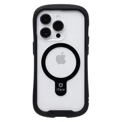 【新品】 iFace Reflection Magnetic iPhone 14 Pro ケース MagSafe 対応 クリア 強化ガラス (ブラック)【アイフェイス アイフォン14pro 用 iphone14プロ 用 カバー マグセーフ 耐衝撃 透明 ス 1