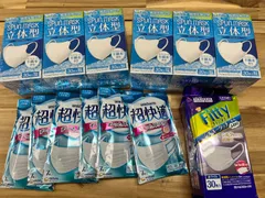 ★まとめ売り　立体型スパンレース不織布カラーマスク 冷感タイプ　フィッティ シルキータッチ耳ゴムふわり やや大きめ ホワイト