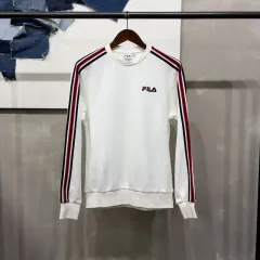 FILA フィラ レディース カジュアル ストリート サイドライン スウェット 長袖 Tシャツ