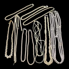 【真珠 パール まとめて②】ネックレス　10点　SILVER　ジュエリー　アクセサリー　遺品整理