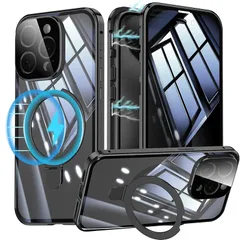 【新品】 iPhone 14 Plus 用 ケース 両面 MagSafe対応 覗き見防止 アイフォン14プラス ガラスケース のぞき見 360°全面保護 Uovon スマホケース あいほん 14Plus フルカバー 多機能一体スタンド カメラレンズ保護 ロ 1