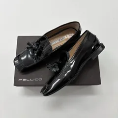 良品 PELLICO ペリーコ エナメル パテント タッセル ローファー ブラック 系 サイズ 35 1/2 803-0040のサムネイル