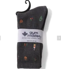 新品　gym master ジムマスター　メキシコ　チャコールグレー　クルーソックス　25 -27　男女共用　メンズ　レディース　ユニセックス　かわいい　面白い　お洒落　ハッピーペイント　プロレスラー　プレゼント　新入生　合格祝い