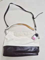 (送料無料※メルカリshop取引では対象外)コーチ ショルダーバッグ アイボリー/ブラウン バッグ