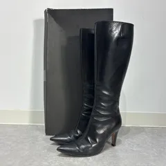 L'AUTRE CHOSE BARNEYS NEWYORK サイドジップ 本革レザー ヒール パンプス ロングブーツ ブーティ ロートレショーズ バーニーズニューヨーク  24.5センチのサムネイル