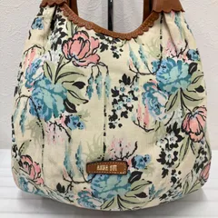 963　ANNA SUI　アナスイ　トートバッグ　ハンドバッグ　キャンバス　レザー　花柄　レディース　シンプル　きれいめ　上品