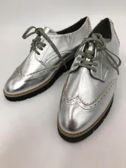 美品 JELLY BEANS ジェリービーンズ 厚底 マニッシュ レースアップ シューズ size22.5/シルバー ■■ レディース