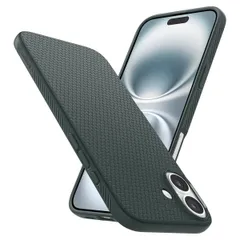 【数量限定】ソフト 耐衝撃 TPU ストラップホール ケース 米軍MIL規格 16 リキッド・エア iPhone ACS08196 Spigen (アビス・グリーン)