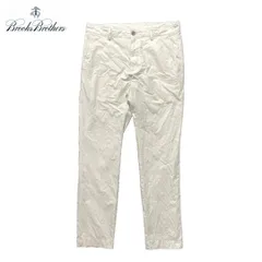 USA 古着 Brooks Brothers ブルックスブラザーズ 薄手 コットン チノ ストライプ スラックス W33 L30 ホワイトベージュ系 CI0226