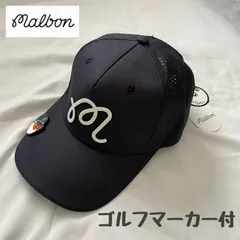 新品 マルボンゴルフ malbon golf メッシュ 帽子 キャップ ネイビー