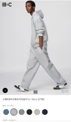 ユニクロ スウェットワイドパンツ グレー L