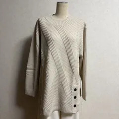 KN3449 ＊4L 大きいサイズ　サイドボタンチュニックアイボリー　傷