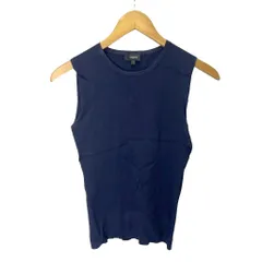 セオリー Theory リブニット カットソー ノースリーブ S ネイビー