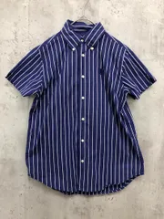 Ralph Lauren SPORTS ラルフローレンスポーツ ワンポイント ポニー刺繍 コットン ストライプ シャツ size4/ブルー系 ■◆◎レディース