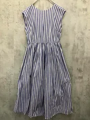 SHIPS Colors シップスカラーズ コットン ストライプ ロング ワンピース ブルー系 ■◆ レディース