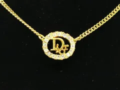 クリスチャンディオール　ヴィンテージ　ネックレス　金色　ロゴ　Christian Dior　18713003