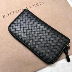 ◇美品◇ボッテガヴェネタ　長財布　ラウンドファスナー　ブラック　ナッパレザー