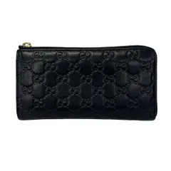 GUCCI(グッチ) 長財布美品  シマライン 332747 黒 レザー