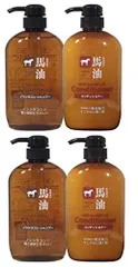 熊野油脂 馬油シャンプー & コンディショナー 600ml 各2本 合計4本のサムネイル