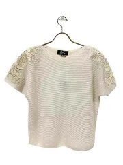 【未使用】【新古品】COUP DE CHANCE　クードシャンス　ニット　トップス　ゴールド　ラメ　半袖ニット　38サイズ＿S23＿＿セルモアから出品＿s-0888-r23