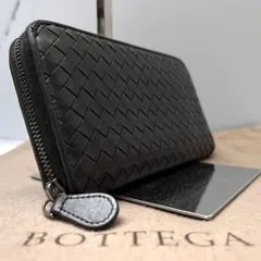 ◇極美品◇ボッテガヴェネタ　長財布　ラウンドファスナー　ダークブラウン　レザー